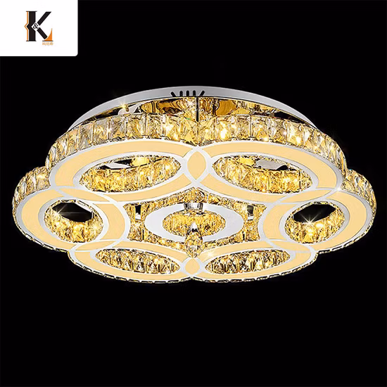 Drop Crystal Plafonnier Chine Intérieur Industriel Vintage Éclairage Cristal Plafond Lustre Métal Birdcage Lustre Suspendu Pendentif Cristal Plafonnier