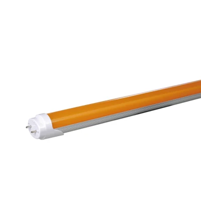 Tube fluorescent anti-UV LED 0,6 M 9W Masque jaune Tube LED avec filtre UV 500nm Lumière LED sans UV pour salle blanche